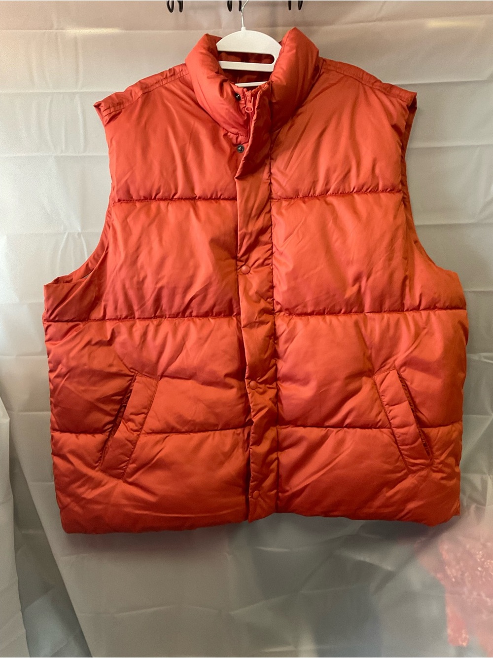 Old Navy Orange Quilted Puffer Vest